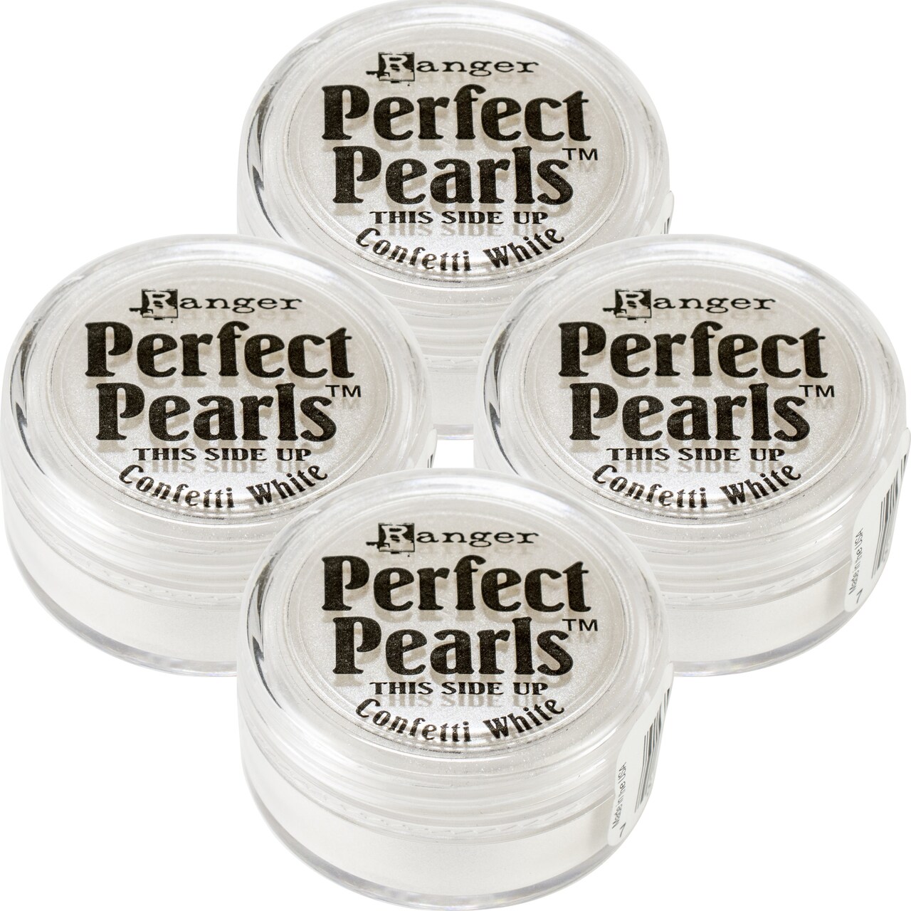 Multipack of 6 - Ranger Perfect Pearls Pigment Powder .25oz-Confetti White